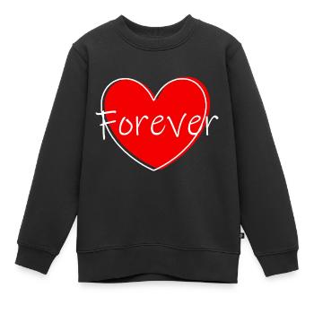 Saint-Valentin, Saint-Valentin, Saint-Valentin - Sweat Premium enfant bio - noir - Devant - AI Model Kid Female (0cm)