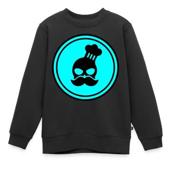 Icône du crâne de cuisinier - Sweat Premium enfant bio - noir - Devant - AI Model Kid Female (0cm)