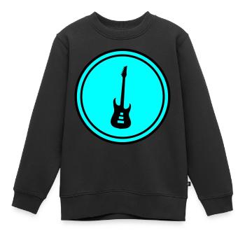 Symbole de guitare - Sweat Premium enfant bio - noir - Devant - AI Model Kid Female (0cm)