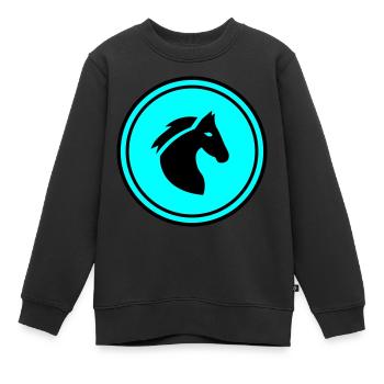 Icône Cheval Cheval - Sweat Premium enfant bio - noir - Devant - AI Model Kid Female (0cm)
