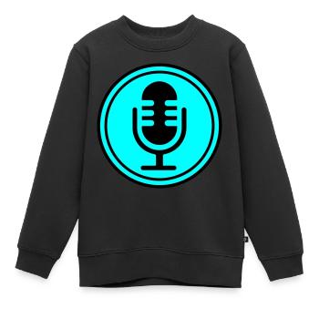 Microphone icon - Kids Premium Organic Sweatshirt - black - Front - AI Model Kid Female (0cm)