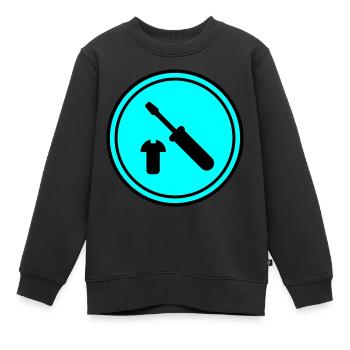 Icône du tournevis - Sweat Premium enfant bio - noir - Devant - AI Model Kid Female (0cm)