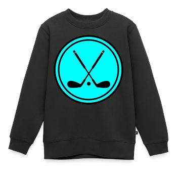 Symbole du golf - Sweat Premium enfant bio - noir - Devant - AI Model Kid Female (0cm)