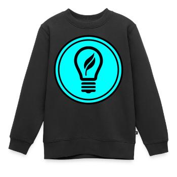 Icône d’ampoule - Sweat Premium enfant bio - noir - Devant - AI Model Kid Female (0cm)