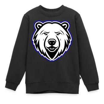 Tête d’ours polaire Ours polaire - Sweat Premium enfant bio - noir - Devant - AI Model Kid Female (0cm)