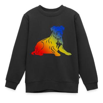 Pit Terrier Dog - Kids Premium Organic Sweatshirt - black - Front - AI Model Kid Female (0cm)