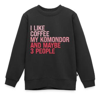 Komondor hongrois Maman Maman Maîtresse Dictons - Sweat Premium enfant bio - noir - Devant - AI Model Kid Female (0cm)