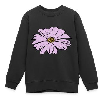 Blume pastell Blume Blumen pastell Blumen flieder - Kinder Premium Organic Sweatshirt - Schwarz - Vorne - AI Model Kid Female (0cm)