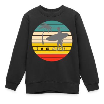 Sommer T-Shirt - Kinder Premium Organic Sweatshirt - Schwarz - Vorne - AI Model Kid Female (0cm)