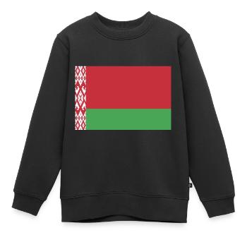 Weißrussland Flagge Wappen - Kinder Premium Organic Sweatshirt - Schwarz - Vorne - AI Model Kid Female (0cm)