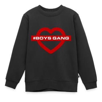 Boys Gang Herz Liebe - Kinder Premium Organic Sweatshirt - Schwarz - Vorne - AI Model Kid Female (0cm)