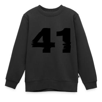 41 Zahl - Kinder Premium Organic Sweatshirt - Schwarz - Vorne - AI Model Kid Female (0cm)