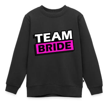 Mariage de l’équipe Mariage - Sweat Premium enfant bio - noir - Devant - AI Model Kid Female (0cm)