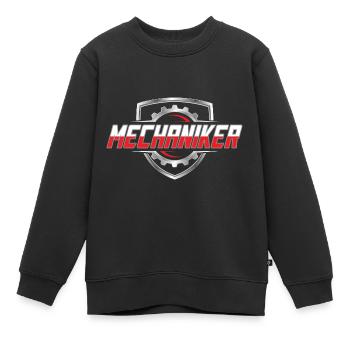 Mechaniker Mechatroniker Landmaschinen Werkstatt - Kinder Premium Organic Sweatshirt - Schwarz - Vorne - AI Model Kid Female (0cm)
