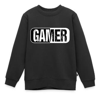 JOUEUR - Sweat Premium enfant bio - noir - Devant - AI Model Kid Female (0cm)