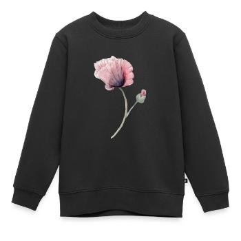 Blume - Kinder Premium Organic Sweatshirt - Schwarz - Vorne - AI Model Kid Female (0cm)