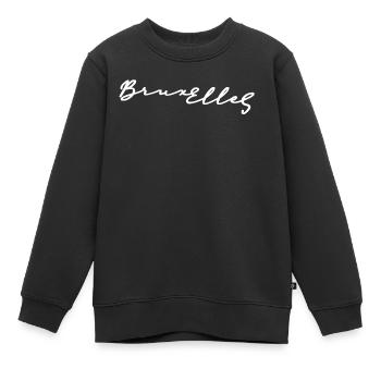BruxEllleS - Sweat Premium enfant bio - noir - Devant - AI Model Kid Female (0cm)