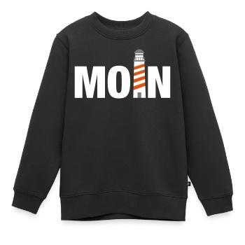 moin Leuchtturm Norddeutschland Ostfriesland - Kinder Premium Organic Sweatshirt - Schwarz - Vorne - AI Model Kid Female (0cm)