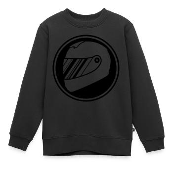 Rennfahrer helm racing - Kinder Premium Organic Sweatshirt - Schwarz - Vorne - AI Model Kid Female (0cm)