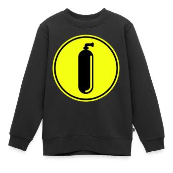 Sauerstoff Tauchen kreis - Kinder Premium Organic Sweatshirt - Schwarz - Vorne - AI Model Kid Female (0cm)