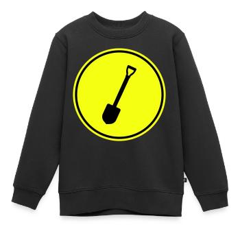 Schaufel icon Silhouette - Kinder Premium Organic Sweatshirt - Schwarz - Vorne - AI Model Kid Female (0cm)