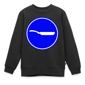 Pfanne Icon - Kinder Premium Organic Sweatshirt - Schwarz - Vorne - AI Model Kid Female (0cm)