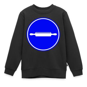 Küchenrolle Nudelholz - Kinder Premium Organic Sweatshirt - Schwarz - Vorne - AI Model Kid Female (0cm)