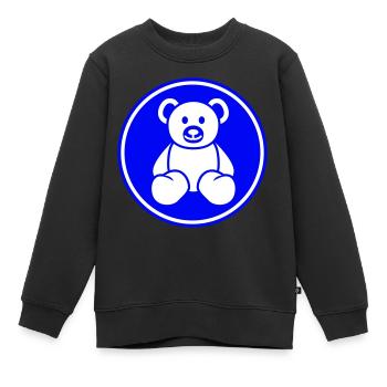 Ours en peluche - Sweat Premium enfant bio - noir - Devant - AI Model Kid Female (0cm)
