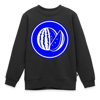 Melone Frucht - Kinder Premium Organic Sweatshirt - Schwarz - Vorne - AI Model Kid Female (0cm)