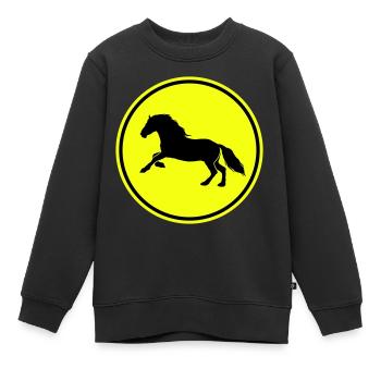 Icône Cheval Cheval - Sweat Premium enfant bio - noir - Devant - AI Model Kid Female (0cm)