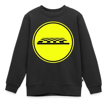 Schachbrett symbol - Kinder Premium Organic Sweatshirt - Schwarz - Vorne - AI Model Kid Female (0cm)