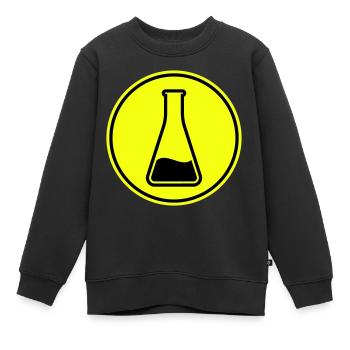 Icône de tube à essai - Sweat Premium enfant bio - noir - Devant - AI Model Kid Female (0cm)