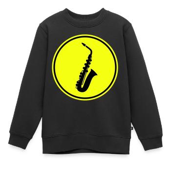 Symbole de trompette - Sweat Premium enfant bio - noir - Devant - AI Model Kid Female (0cm)