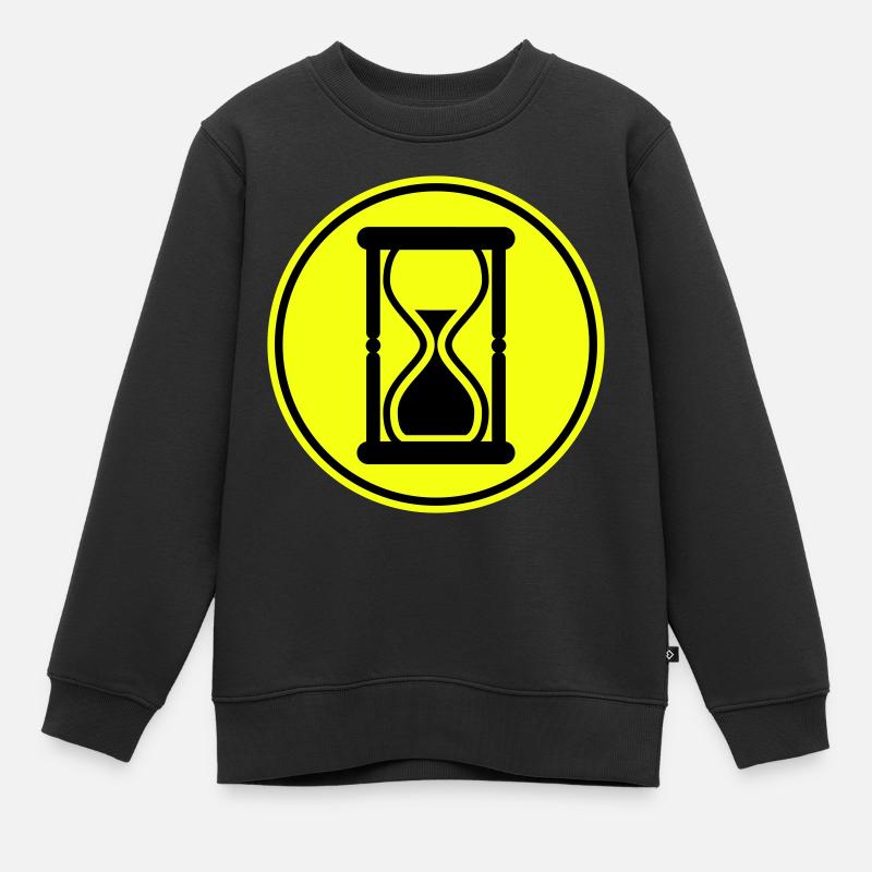 Icône de sablier - Sweat Premium enfant bio - noir