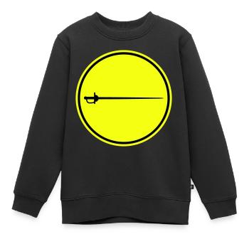 Fechten Schwert - Kinder Premium Organic Sweatshirt - Schwarz - Vorne - AI Model Kid Female (0cm)