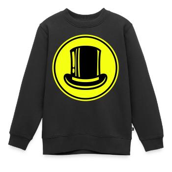 Cylindre de toilettage - Sweat Premium enfant bio - noir - Devant - AI Model Kid Female (0cm)