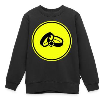 Eheringe Hochzeit - Kinder Premium Organic Sweatshirt - Schwarz - Vorne - AI Model Kid Female (0cm)