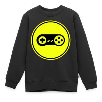Gamepad Symbol Gamer - Kinder Premium Organic Sweatshirt - Schwarz - Vorne - AI Model Kid Female (0cm)