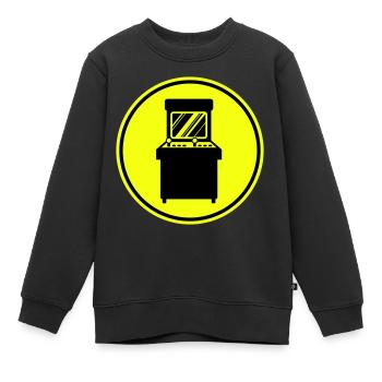 Arcade Retro Gamer - Kinder Premium Organic Sweatshirt - Schwarz - Vorne - AI Model Kid Female (0cm)