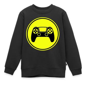 Gamepad Symbol Controller - Kinder Premium Organic Sweatshirt - Schwarz - Vorne - AI Model Kid Female (0cm)