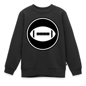 Icône de l’icône Football - Sweat Premium enfant bio - noir - Devant - AI Model Kid Female (0cm)