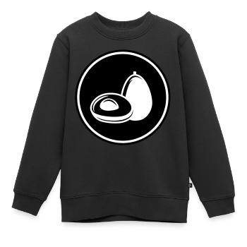 Symbole de l’avocat - Sweat Premium enfant bio - noir - Devant - AI Model Kid Female (0cm)