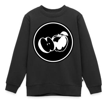 Apfel icon vitamine - Kinder Premium Organic Sweatshirt - Schwarz - Vorne - AI Model Kid Female (0cm)