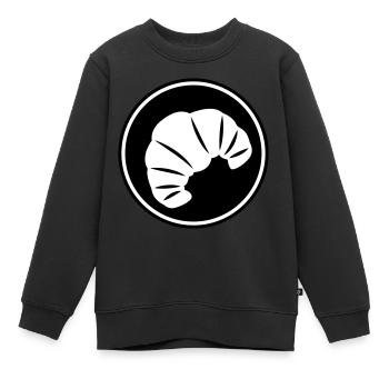 Croissant Symbol - Kinder Premium Organic Sweatshirt - Schwarz - Vorne - AI Model Kid Female (0cm)