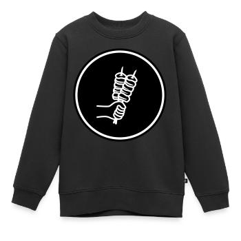 Spieß grill Icon - Kinder Premium Organic Sweatshirt - Schwarz - Vorne - AI Model Kid Female (0cm)