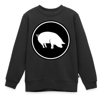 Animal porcin - Sweat Premium enfant bio - noir - Devant - AI Model Kid Female (0cm)