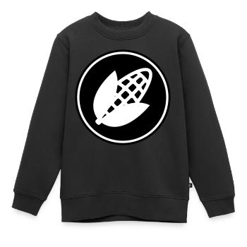 Symbole du maïs - Sweat Premium enfant bio - noir - Devant - AI Model Kid Female (0cm)