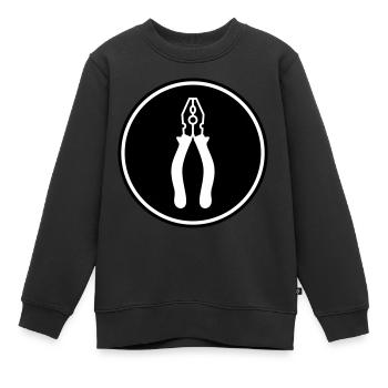 Zange Handwerker - Kinder Premium Organic Sweatshirt - Schwarz - Vorne - AI Model Kid Female (0cm)