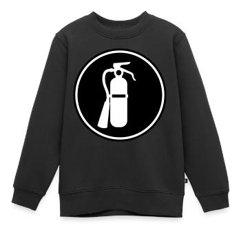Icône extincteur - Sweat Premium enfant bio - noir - Devant - AI Model Kid Female (0cm)