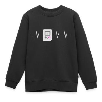 Press Start - I love Retro Gaming - Kinder Premium Organic Sweatshirt - Schwarz - Vorne - AI Model Kid Female (0cm)